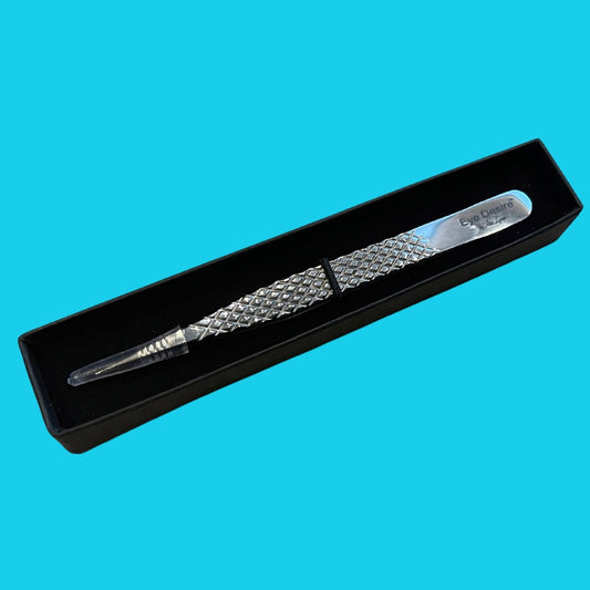 "Peaches" Straight Isolation Tweezer Silver