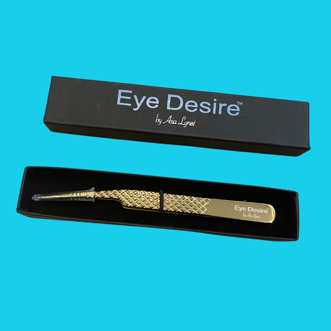 "Honey" Pro Straight Isolation Tweezer Gold