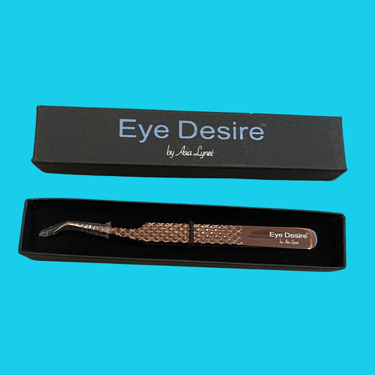 "Donna" 45 Degree Angle Tweezer Rose Gold