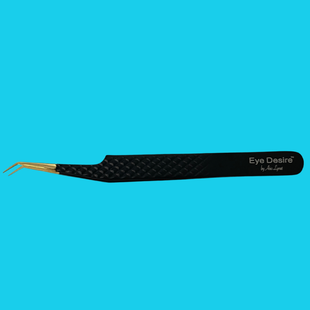 “London” 45 degree angle tweezer Black
